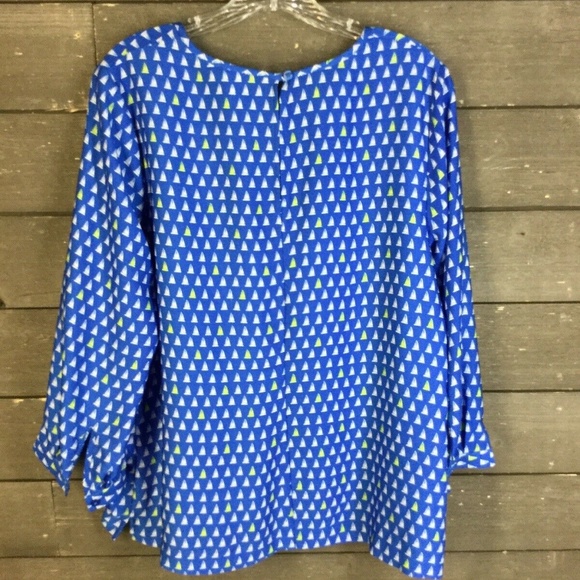 SALE!! Sailboats navy blue blouse with sailboats - Picture 1 of 9